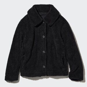 UNIQLO Pile Lined Fleece Jacket Women’s Size M (Black) (NWT)